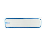 Medline 18-inch Premium Microfiber Super Mop pad, blue-edged white pad