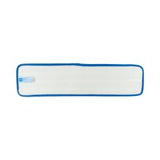 Medline 18-inch Premium Microfiber Super Mop pad, blue-edged white pad