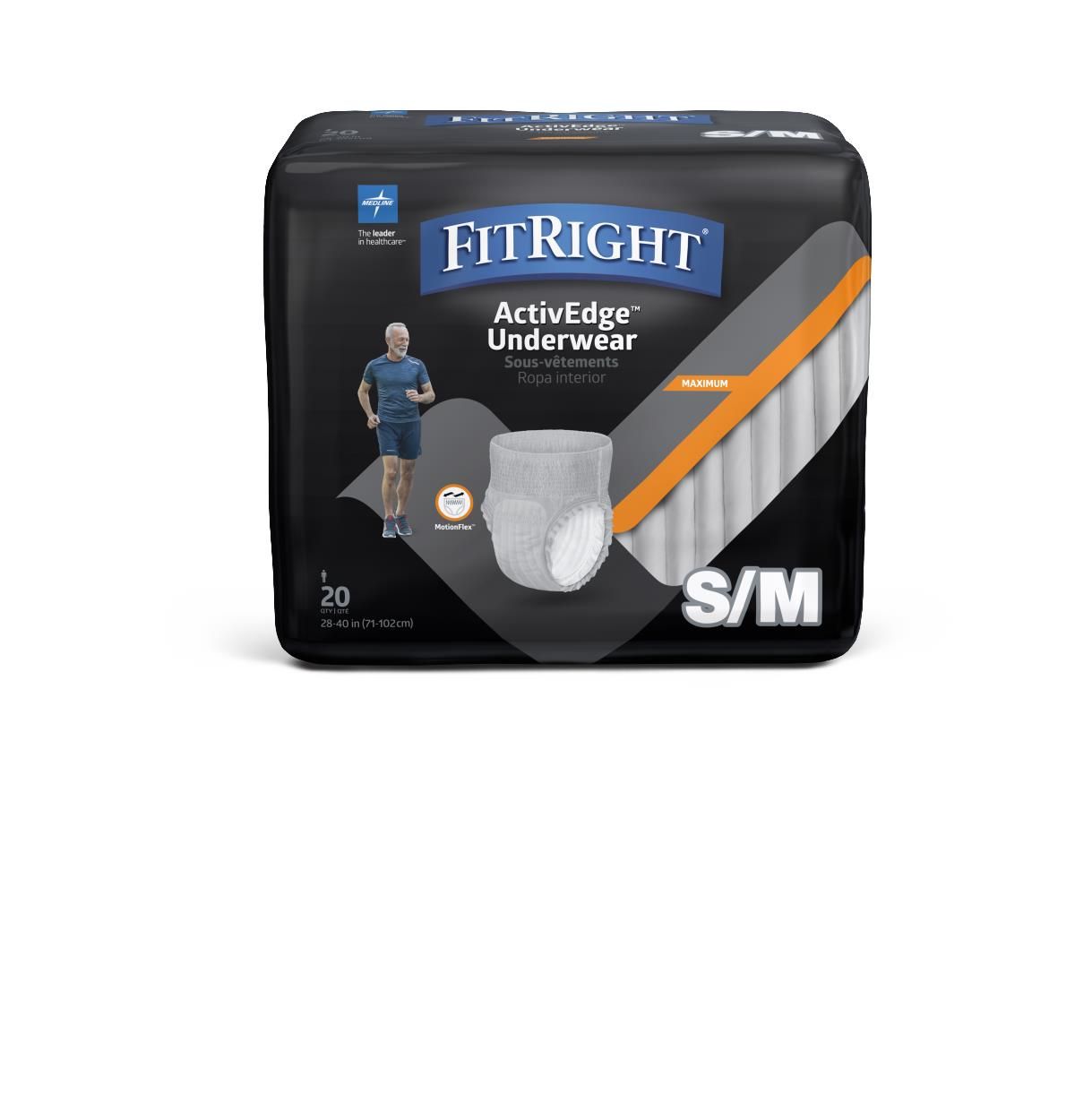 FitRight® ActiveEdge Underwear for Men; Small/Medium, 28"-40" (71 cm - 102 cm)
