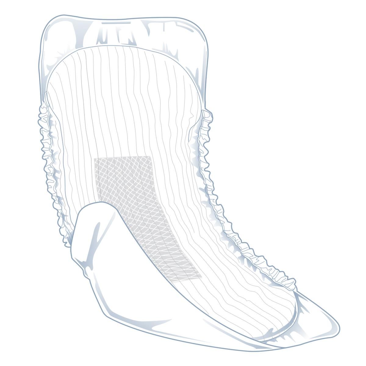 FitRight® Shaped Incontinence Liner; 13" x 30" (33 cm x 76 cm), Standard, Yellow