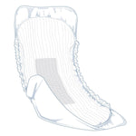 FitRight® Shaped Incontinence Liner; 13" x 30" (33 cm x 76 cm), Standard, Yellow