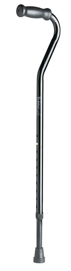 Premium Offset Handle Canes; Black, Single Point, Adult, 31" to 40" — Case of 6