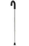 Shepherd's Crook Handled Cane; Chrome Cane — Case of 6