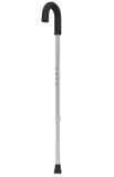 Shepherd's Crook Handled Cane; Chrome Cane — Case of 6