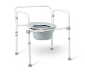 3-in-1 Elongated Folding Commode; No Seat Lid or Armrests, 4/CS — Case of 4
