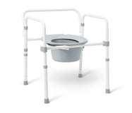 3-in-1 Elongated Folding Commode; No Seat Lid or Armrests, 4/CS — Case of 4