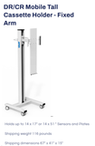 DR/CR MOBILE SPINAL TALL CASSETTE HOLDER - FIXED ARM,EA