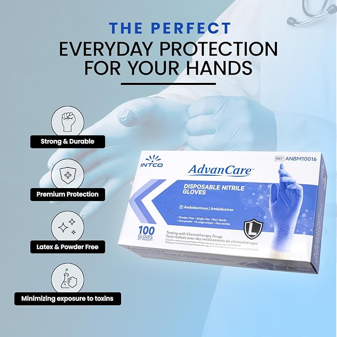 Medical Grade Nitrile Exam Gloves-AdvanCare™ (100/200 Box