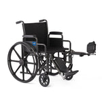 Guardian K1 Series Wheelchair; 16" (40.64 cm), Nylon, Swing-Back Desk Length Arms, Elevating Leg Rests