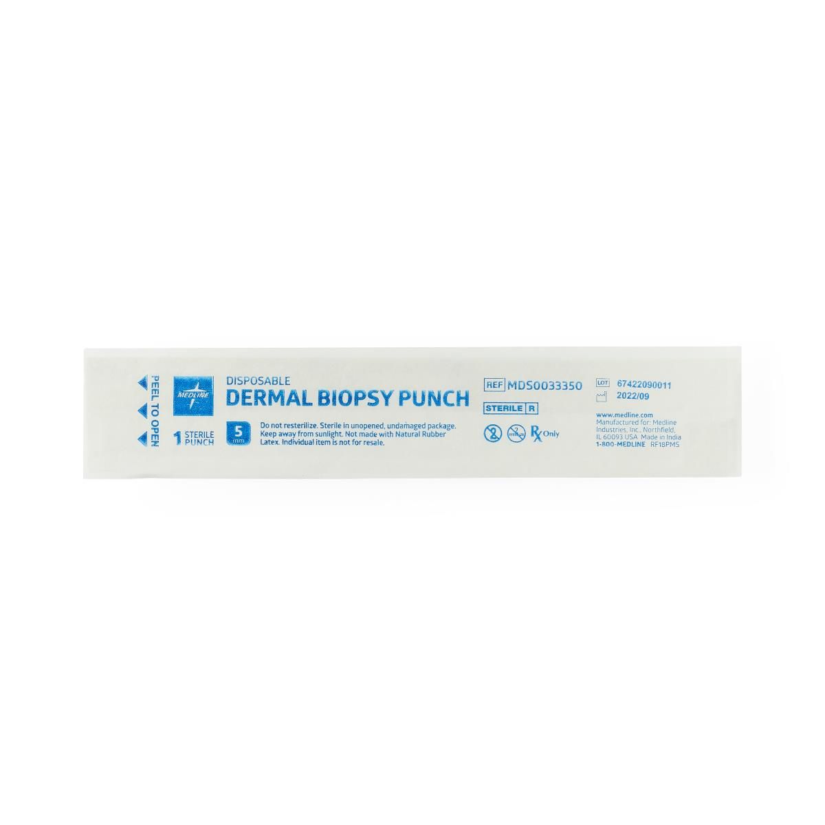 Sterile Biopsy Punch; Diameter 5 mm — Box of 50