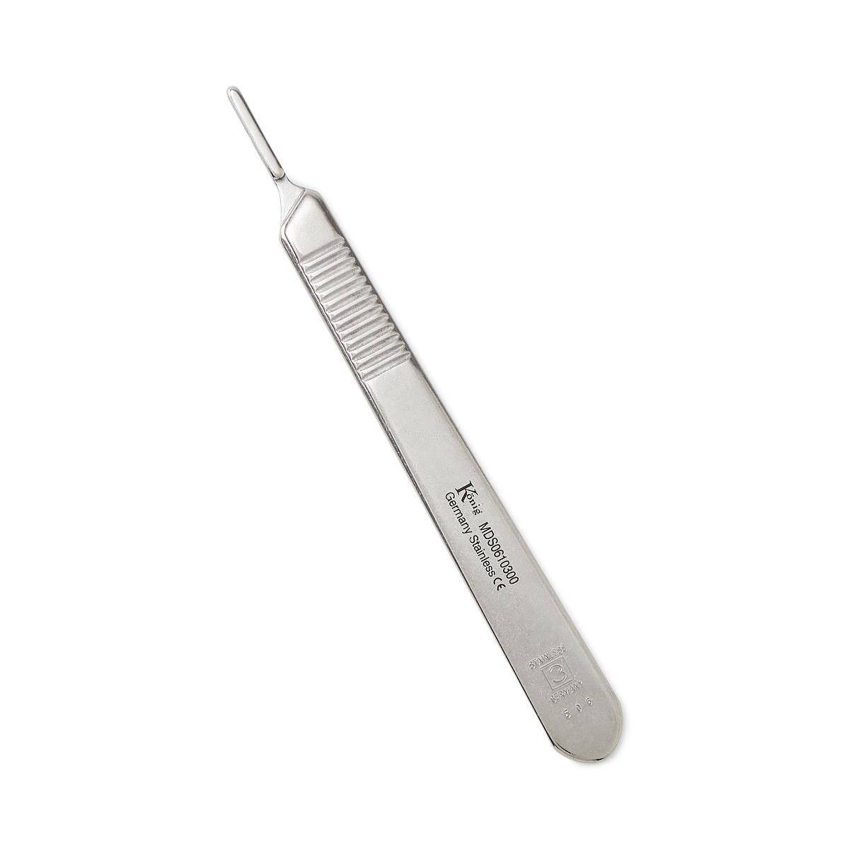 Konig Scalpel Handle; Size 3, 5" (12.7 cm), Straight Flat