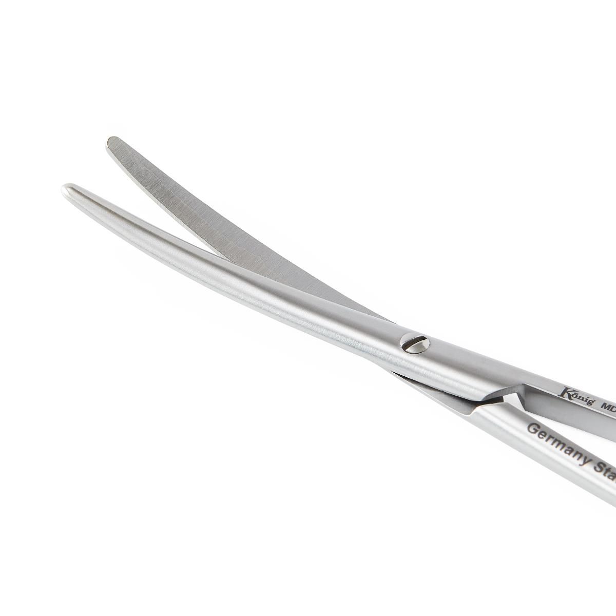Konig Metzenbaum Tungsten-Carbide Scissors; Curved, Blunt/Blunt, 5.75" (14.6 cm)