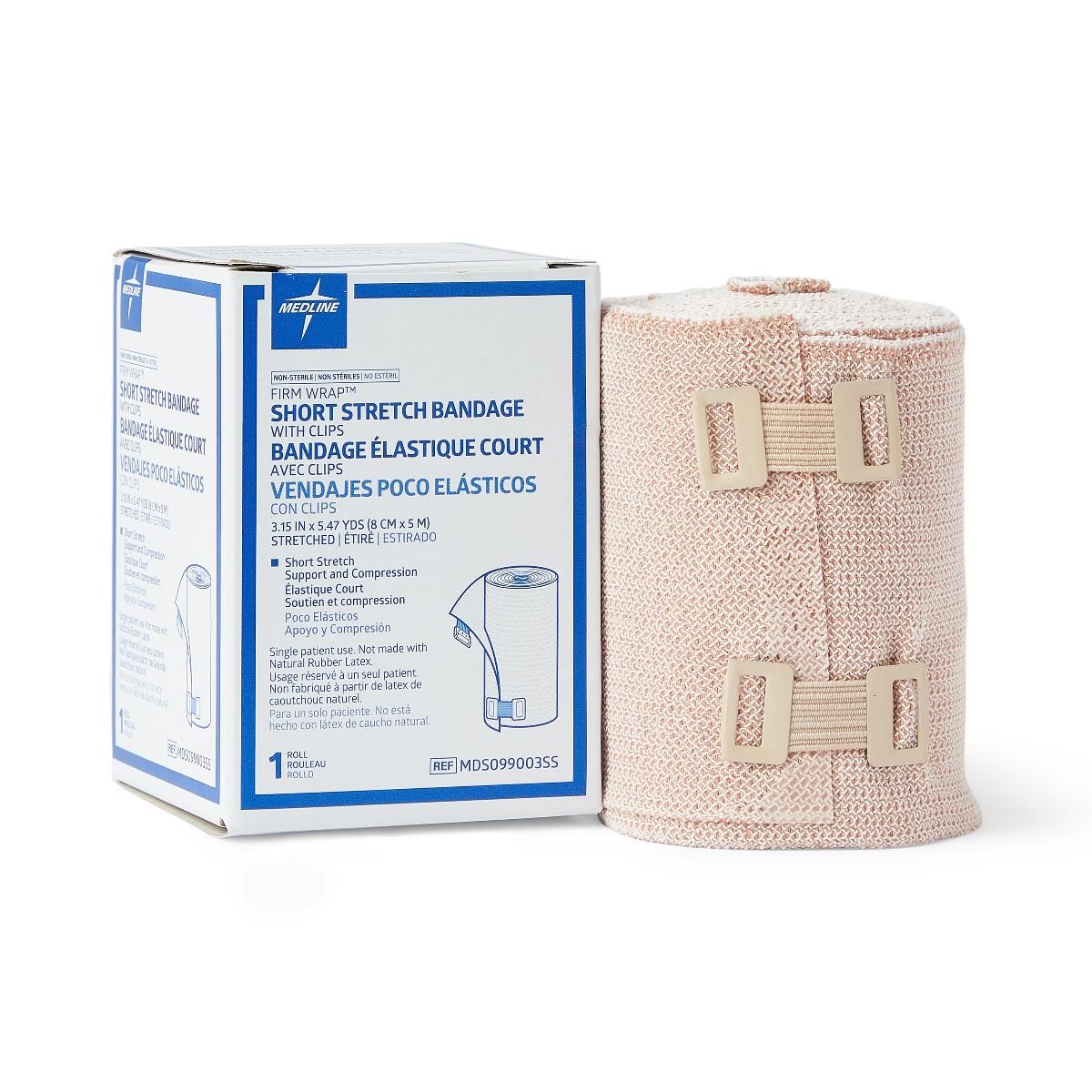 Firm-Wrap Short Stretch Elastic Bandage; 8 cm x 5 m (3.15" x 5.47 yd.) — Case of 20