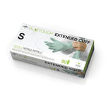 AloeTouch® Powder-Free Nitrile Chemo Exam Glove, Extended Cuff, 12" (30.5 cm), Green; Small — Box of 50