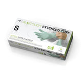 AloeTouch® Powder-Free Nitrile Chemo Exam Glove, Extended Cuff, 12" (30.5 cm), Green; Small — Box of 50