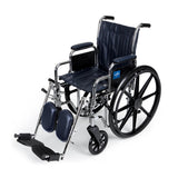Excel 2000 Series Wheelchair; 16" (41 cm), Removable Desk-Length Arms, Elevating Leg Rests, Navy