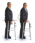 Adult 2-Button Folding Walker without Wheels; Basic — Case of 4