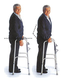 Adult 2-Button Folding Walker without Wheels; Basic — Case of 4