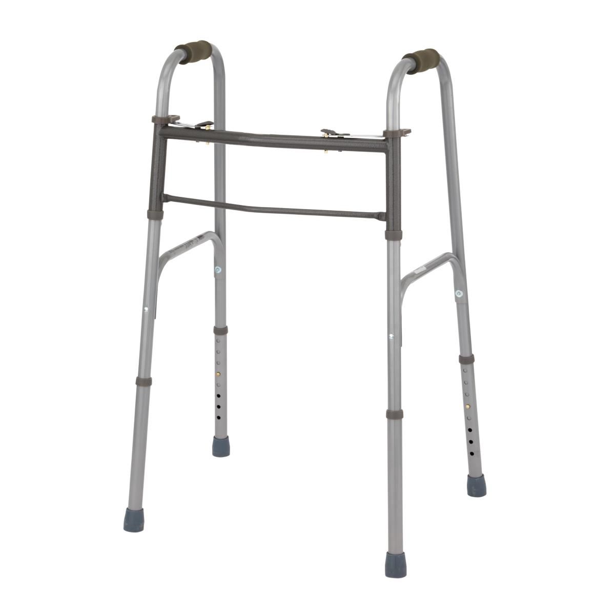 Junior 2-Button Folding Walker without Wheels; Basic