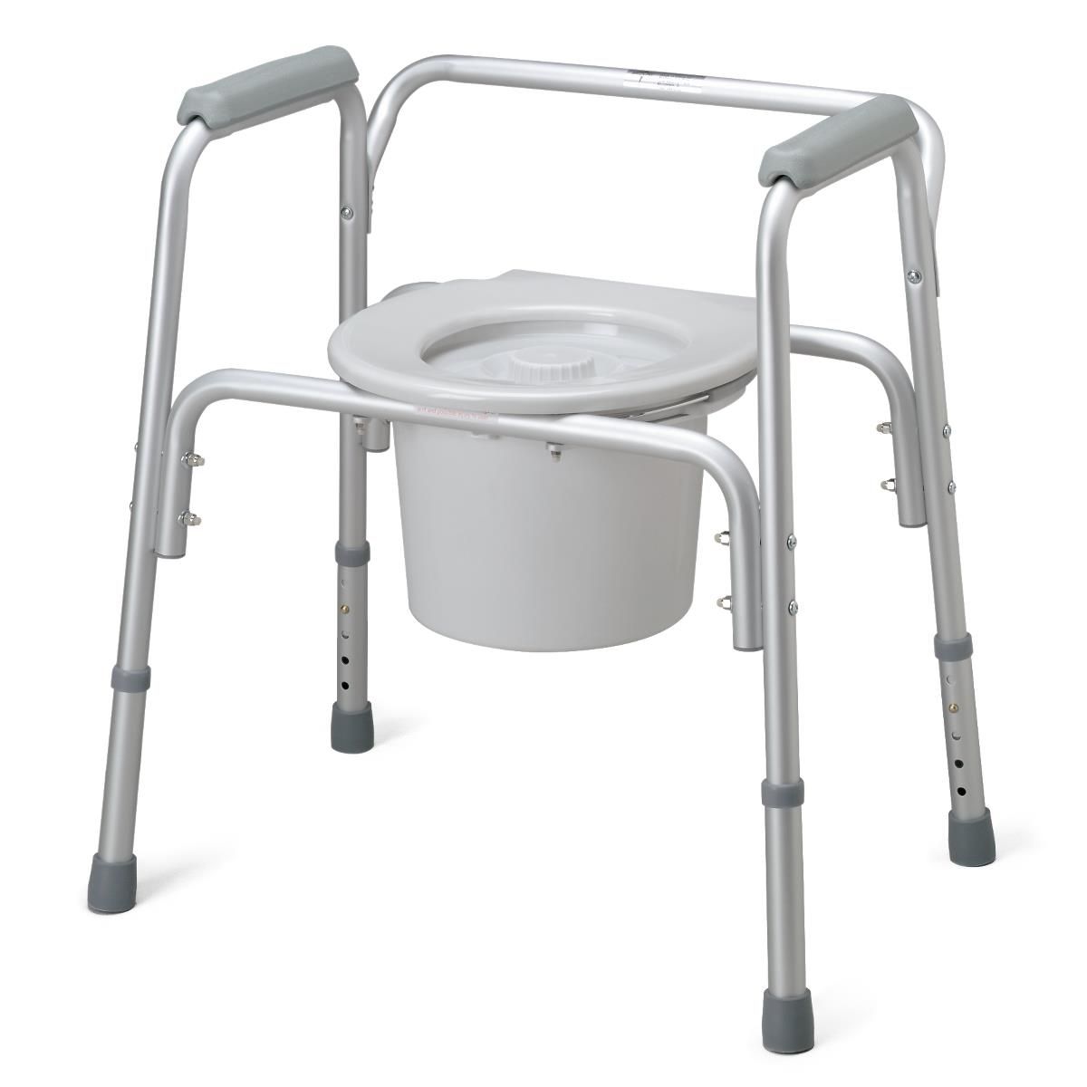 Aluminum Bedside Commode; Aluminum Bedside Commode — Case of 4