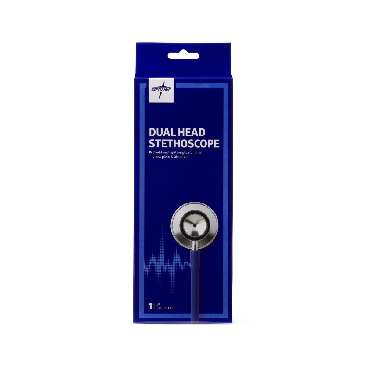 Lightweight Dual-Head Stethoscope, 22" (56 cm); Blue