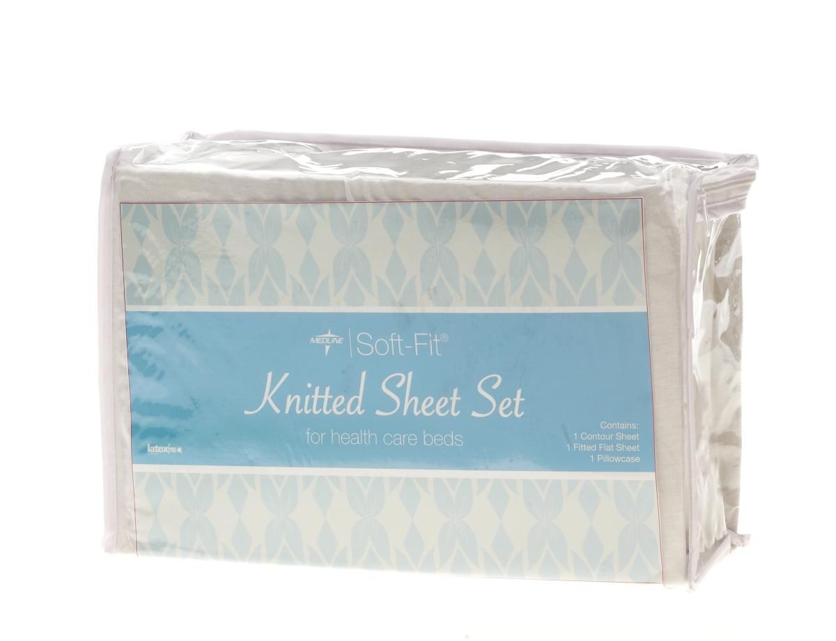 Soft-Fit Knitted Fitted Sheet; Sheet Set, 6 Sets/ Case CASE/6 SET — Case of 6