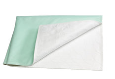 Triumph Reusable Rayon/ Poly Underpad; 34" x 36" (86 cm x 91 cm), Green and White