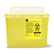 Medline MDS705256C yellow 5.4 quart sharps container