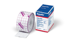 Actual supplier catalogue photograph of Hypafix tape; selected width and selling quantity are stated in the product listing.