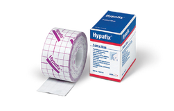 Actual supplier catalogue photograph of Hypafix tape; selected width and selling quantity are stated in the product listing.