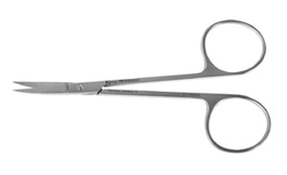 CurvedIris instrument design from Medline catalogue; family illustration, size or grade may differ
