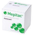 Actual supplier catalogue photograph of Mepitac tape; selected width and selling quantity are stated in the product listing.