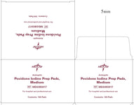 Medline Povidone-Iodine Prep Pads, Medium; case listing, each box contains 100 pads, 10 boxes per case