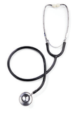 Medline DualHead stethoscope actual manufacturer catalogue photograph in black; selected colour specified in listing