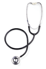 Medline DualHead stethoscope actual manufacturer catalogue photograph in black; selected colour specified in listing