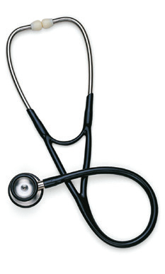 Medline Elite stethoscope actual manufacturer catalogue photograph in black; selected colour specified in listing
