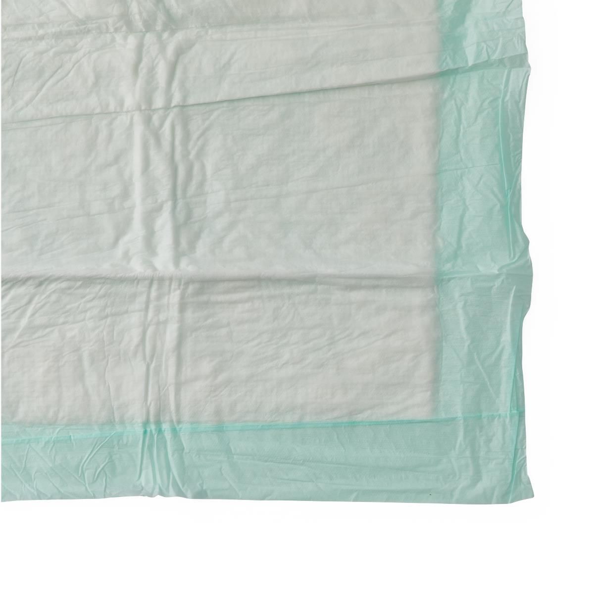 Single-Use Fluff and Polymer Underpad; 30" x 36" (76 cm x 91 cm), Green, Heavy Absorbency — Case of 80