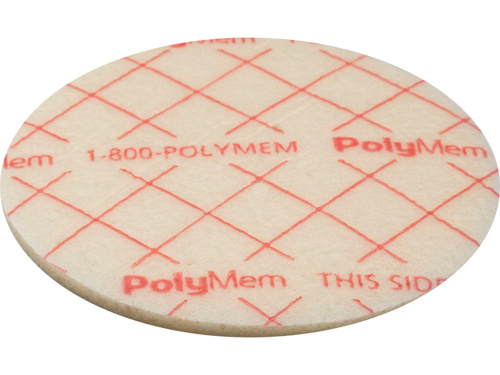 PolyMem Nursicare breast pad, single unboxed pad shown