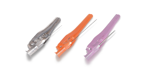 Actual supplier photograph of Sol-Millennium Safety Needle product family; selected gauge and selling pack specified in listing.