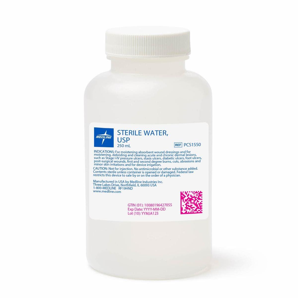 Medline sterile water for irrigation 250 mL PCS1550