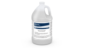 STERIS Hinge-Free instrument lubricant official product image; listing is one case of four 1-gallon bottles