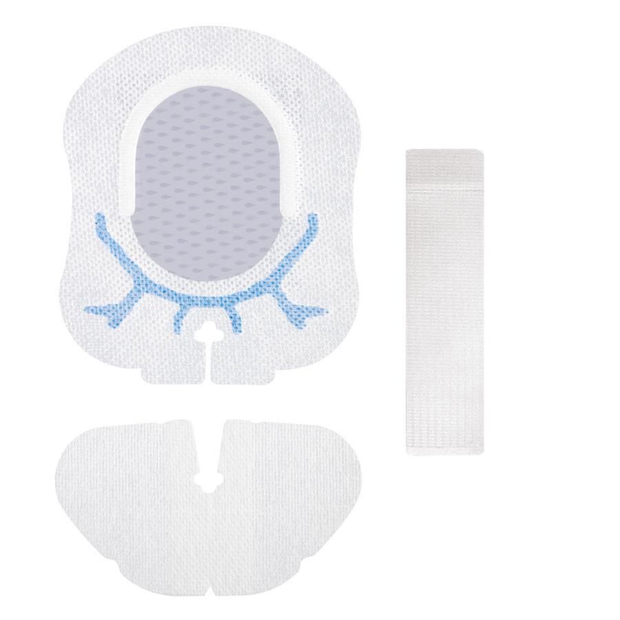 SorbaView SHIELD Integrated Securement Dressing; Contour, 3.75" x 4.75" (9.52 cm x 12.06 cm) — Case of 50