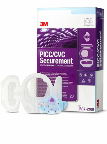 3M PICC/CVC Securement Device with Tegaderm I.V. Advanced Dressing, 20 per Box