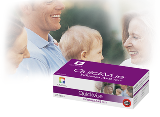 QuickVue Influenza A+B Test, 25 Tests per Kit