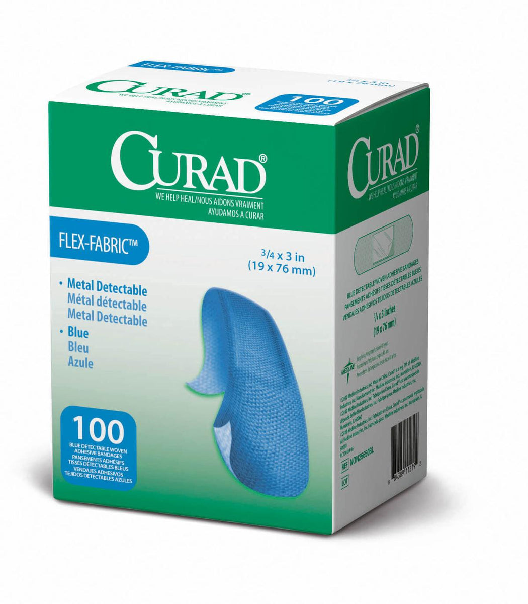 CURAD Food Service Adhesive Bandage, 3" x 0.75" (8 cm x 2 cm), Case of 1200