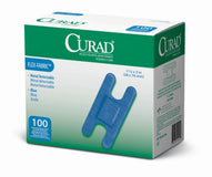 CURAD Food Service Adhesive Bandage, 3" x 1.5" (8 cm x 4 cm), for Knuckles, Box of 100