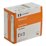 Webcol 70% Isopropyl Alcohol Prep Pads Medium Sterile (Case of 4000)